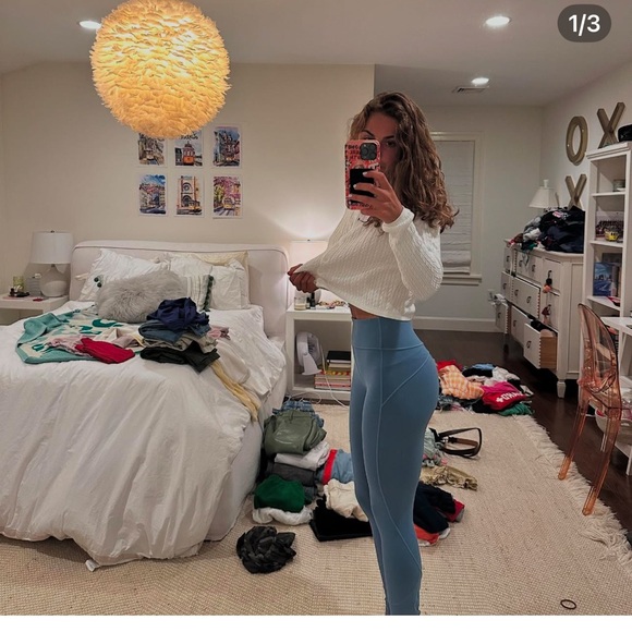 lululemon fast and free Blue Leggings - Picture 1 of 3